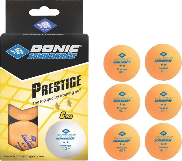 Мячи для настольного тенниса 6 штук Donic Prestige 2* 40+ (оригинал)