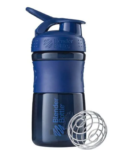 Шейкер спортивний пляшка BlenderBottle SportMixer Flip 590 мл Темно-синій