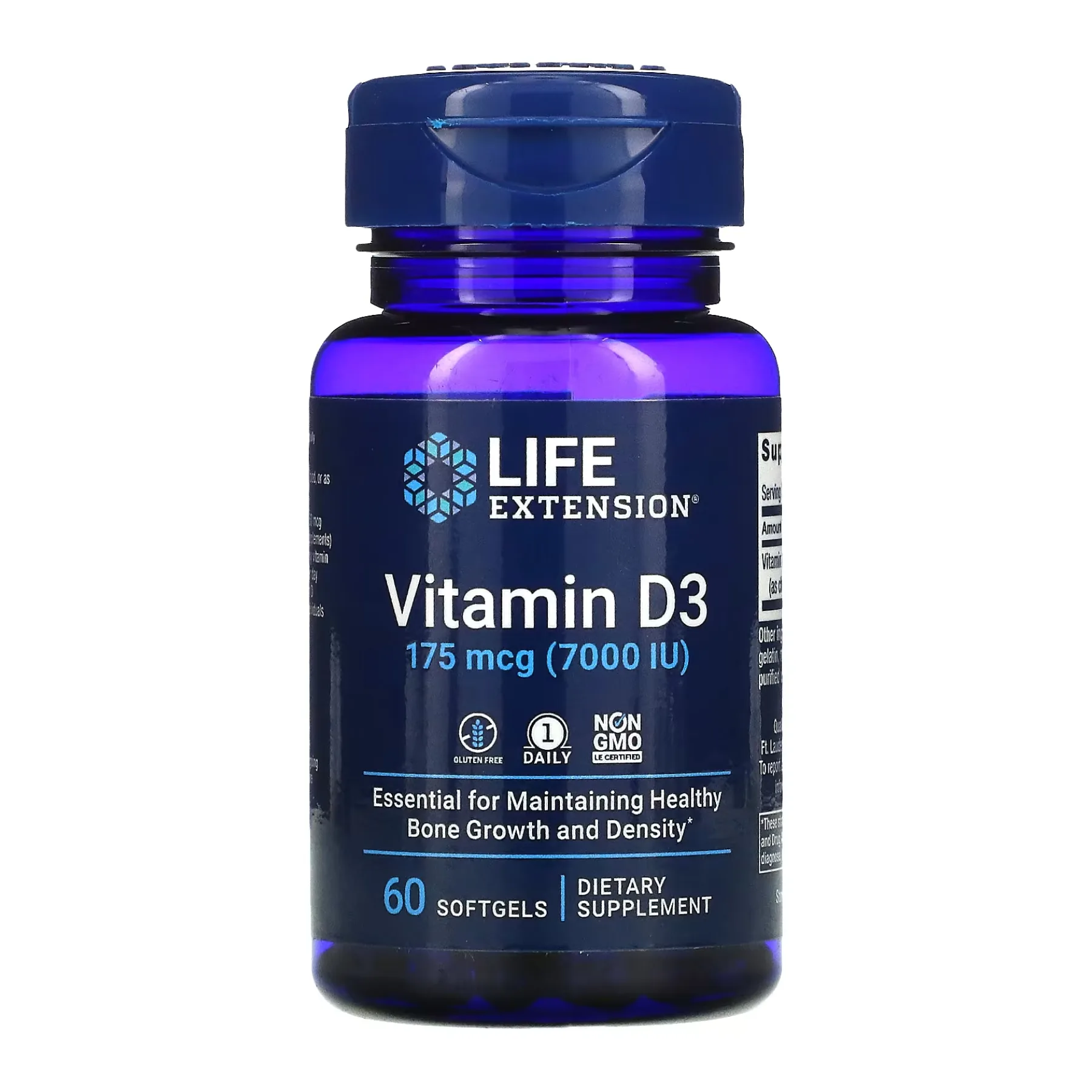 Vitamin D3 175 мкг (7000 IU) - 60 софтгель