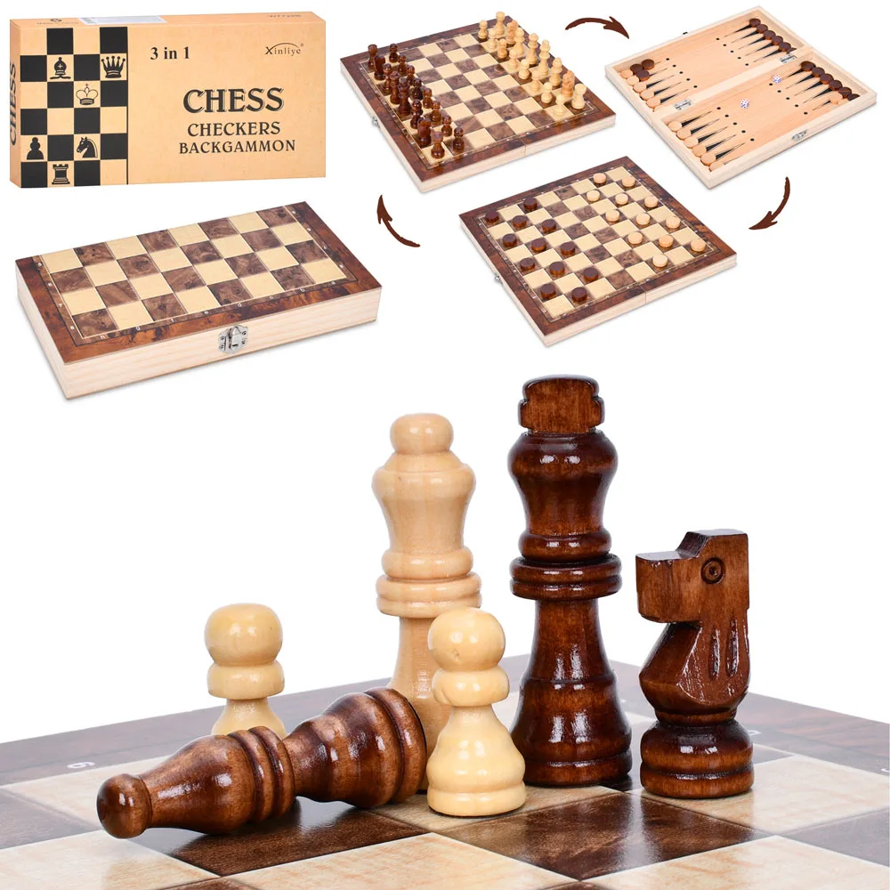 Шахи 3в1 - 34.5 х 34.5 х 2,5 см