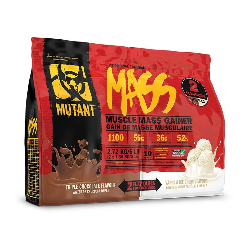 Mutant Mass 2 Flavours one bag - 2,72, triple шоколад та ваніль крижаний крем