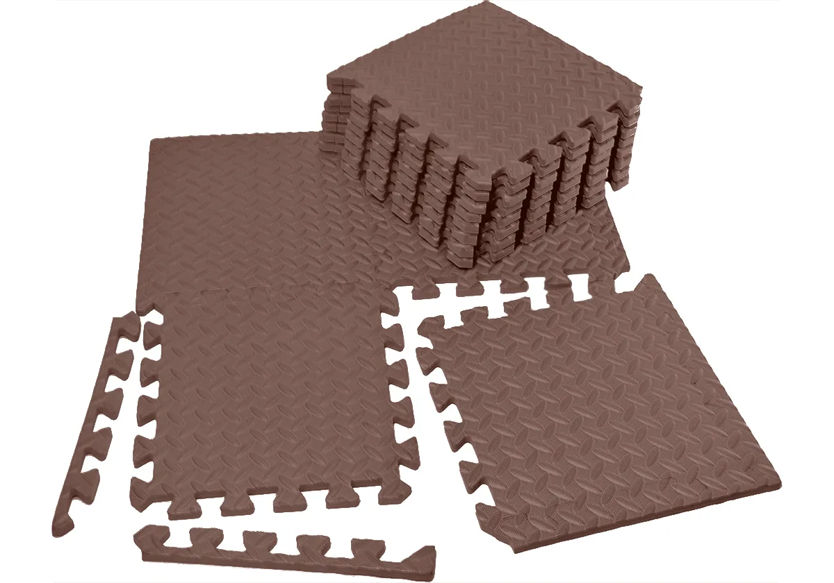 Татамі мат EasyFit 8 шт (30х30х1 см) хвіст ластівки коричневий