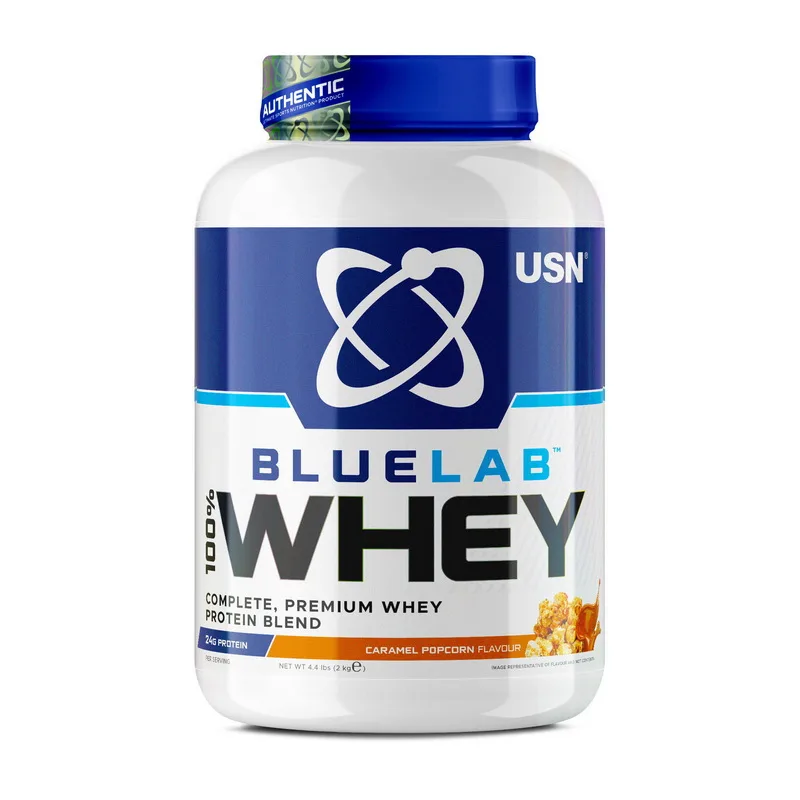 Blue Lab 100% Whey - 2 кг карамельний попкорн