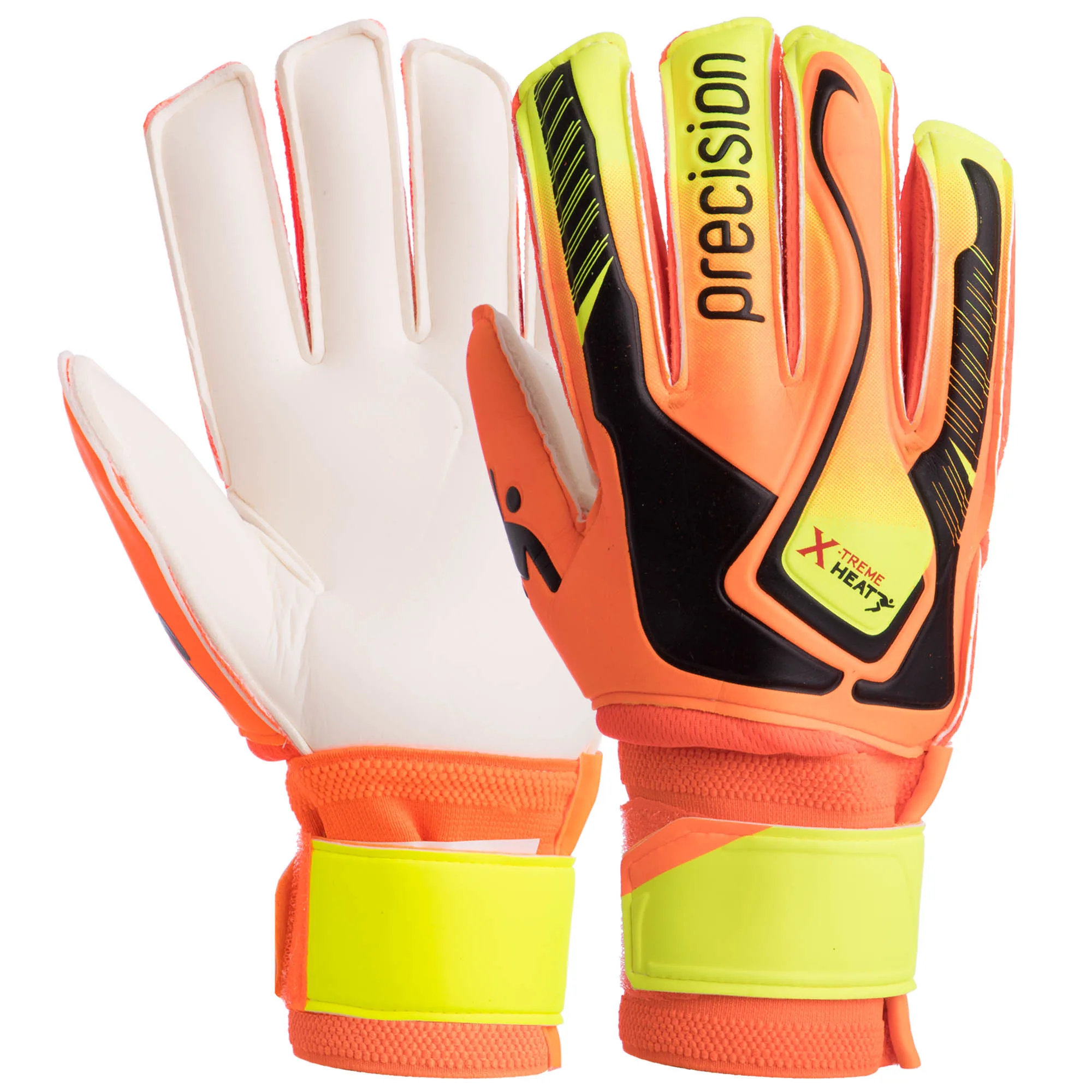 Дитячі воротарські рукавички з захистом пальців PRECISION помаранчеві 7
