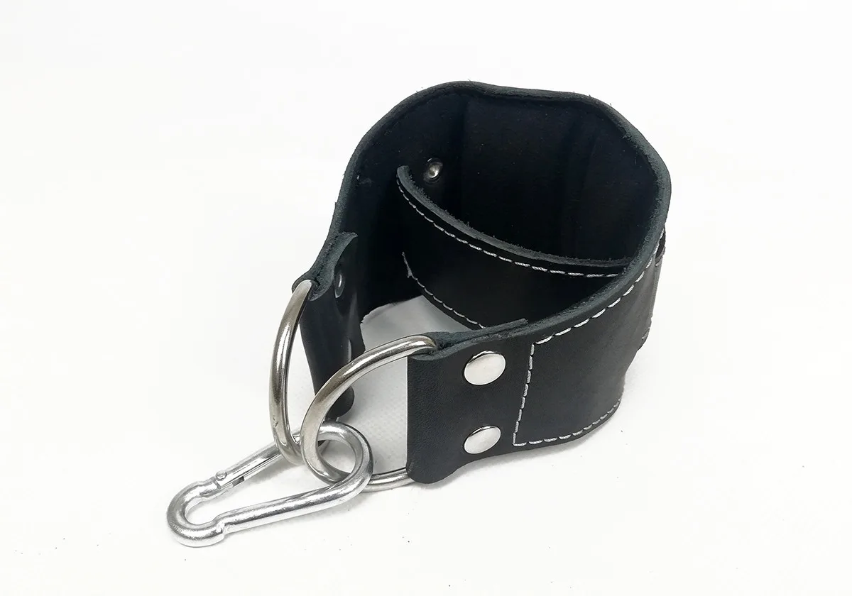 EasyFit F9 Black Leather Cable Machine Cuff