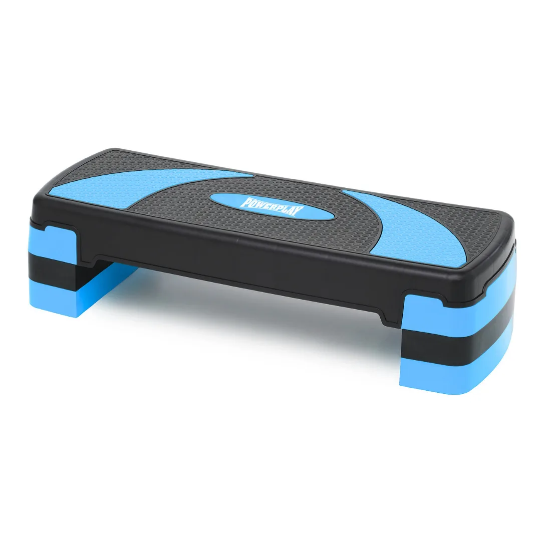 Степ платформа PowerPlay 4358 3 рівні 10 15 20 см By Step Чорно/Синя