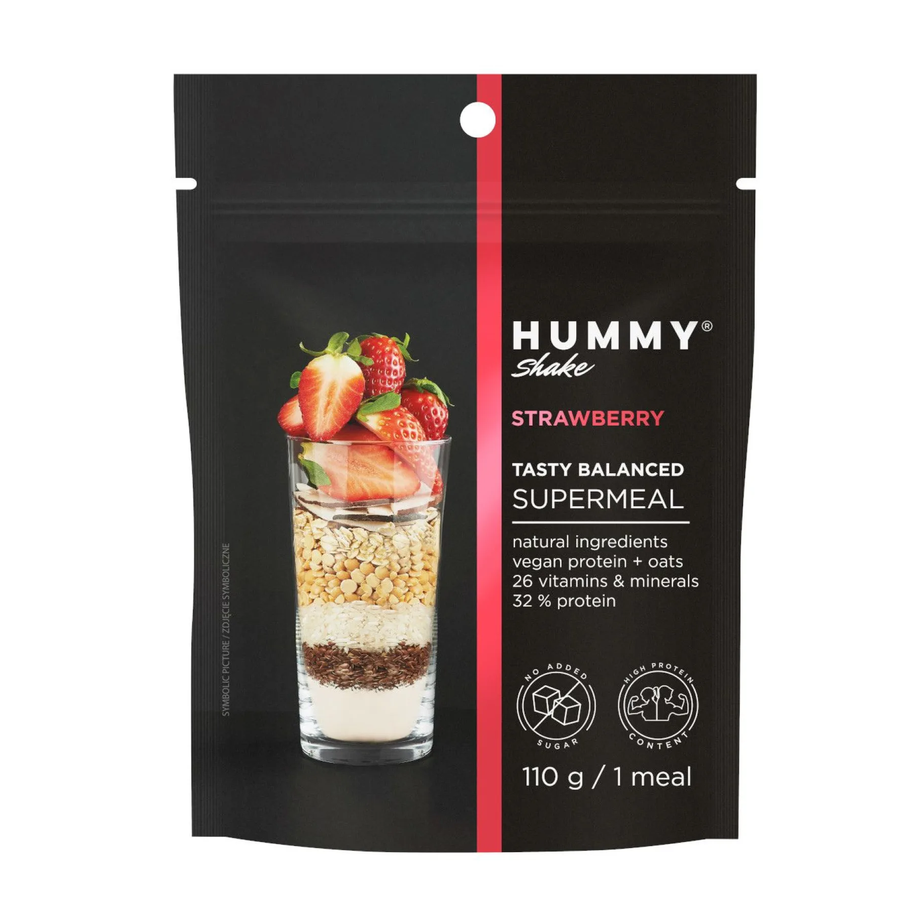 Hummy Shake Tasty Balanced Supermeal - 110 г полуниця