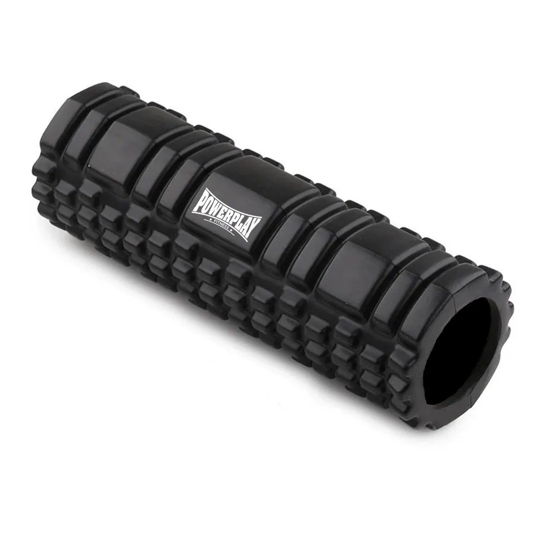 Масажний ролик (роллер) PowerPlay 4342 Massage Roller чорний 30x10 см