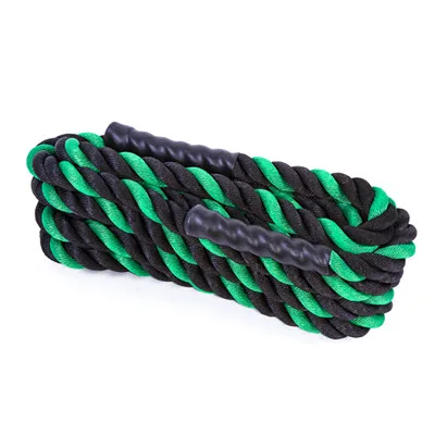 Канат для кроссфита IronMaster 9 м диаметр 3,8 см - чёрно-зелёный
