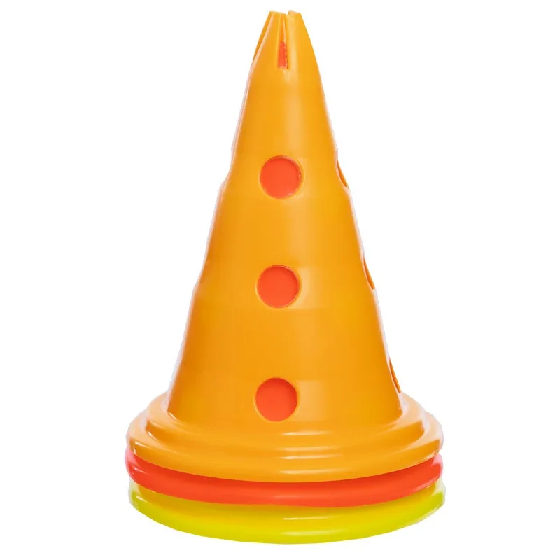 Конус-фішка для тренувань з отворами для штанги та тримачем зверху 30 см Помаранчевий