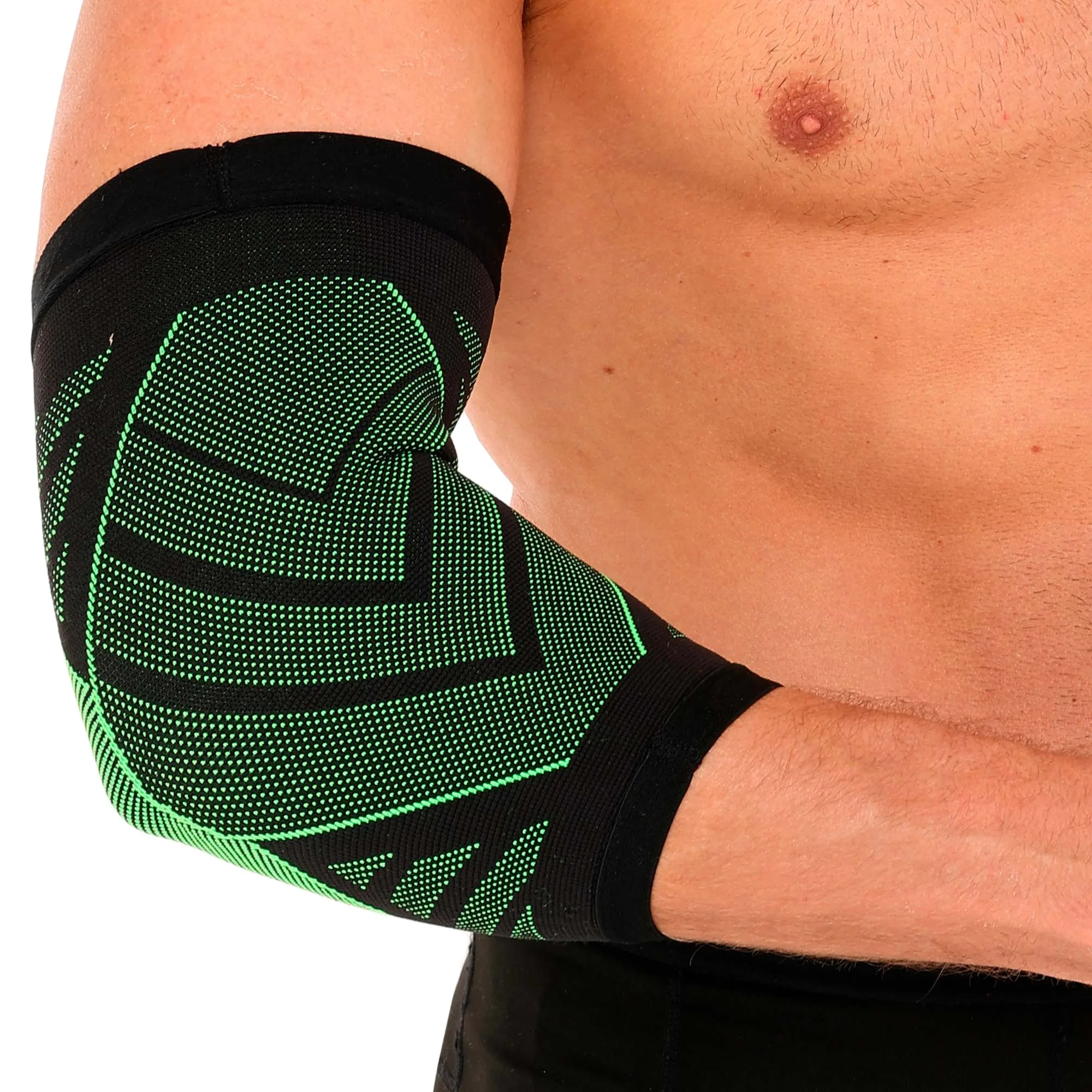 Налокотник еластичний MUTE 1 шт Черно-Зелений