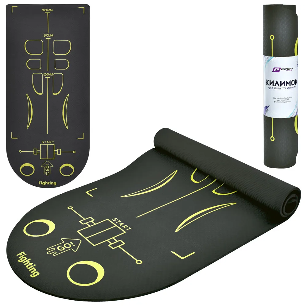 Килимок для фітнесу та йоги Profi Sport TPE 6 мм