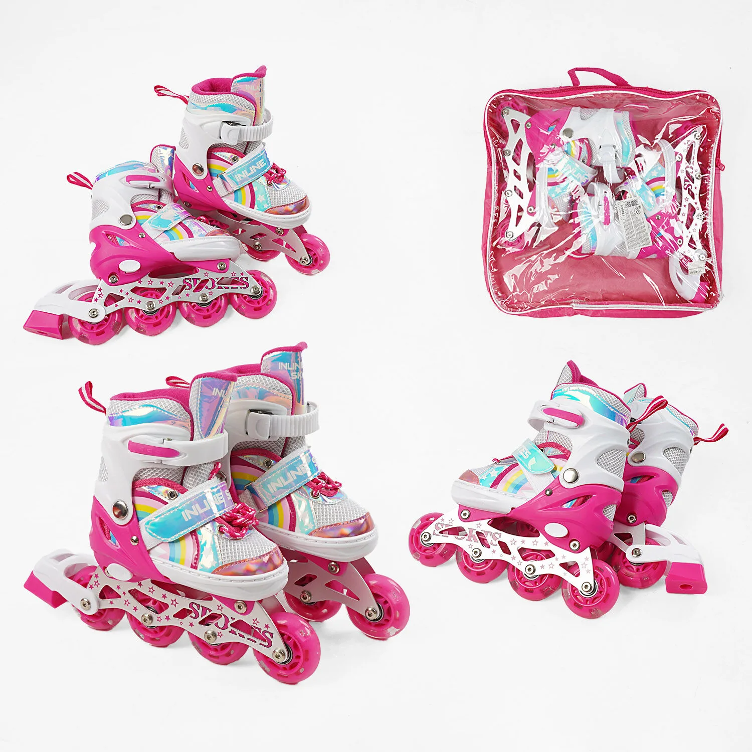 Ролики Best Roller розмір 29-33 рожево-білий 75504-S