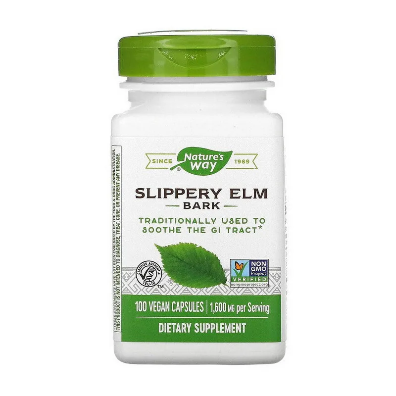 Slippery Elm Bark 1600 мг - 100 капсул