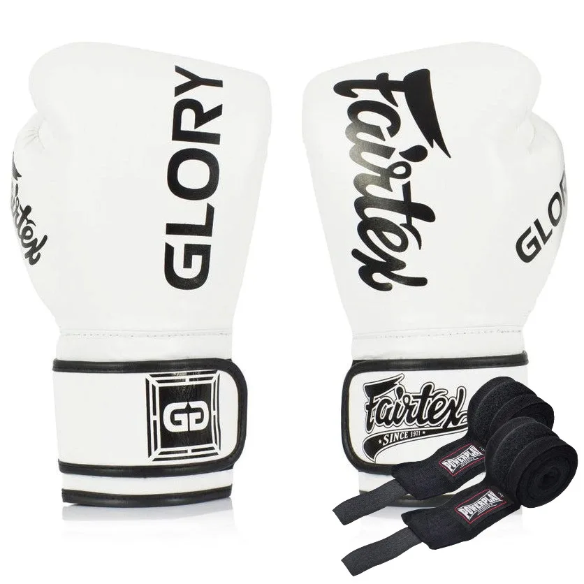 Боксерські рукавиці Fairtex BGVG1 White 14 унцій (бинти в комплекті)