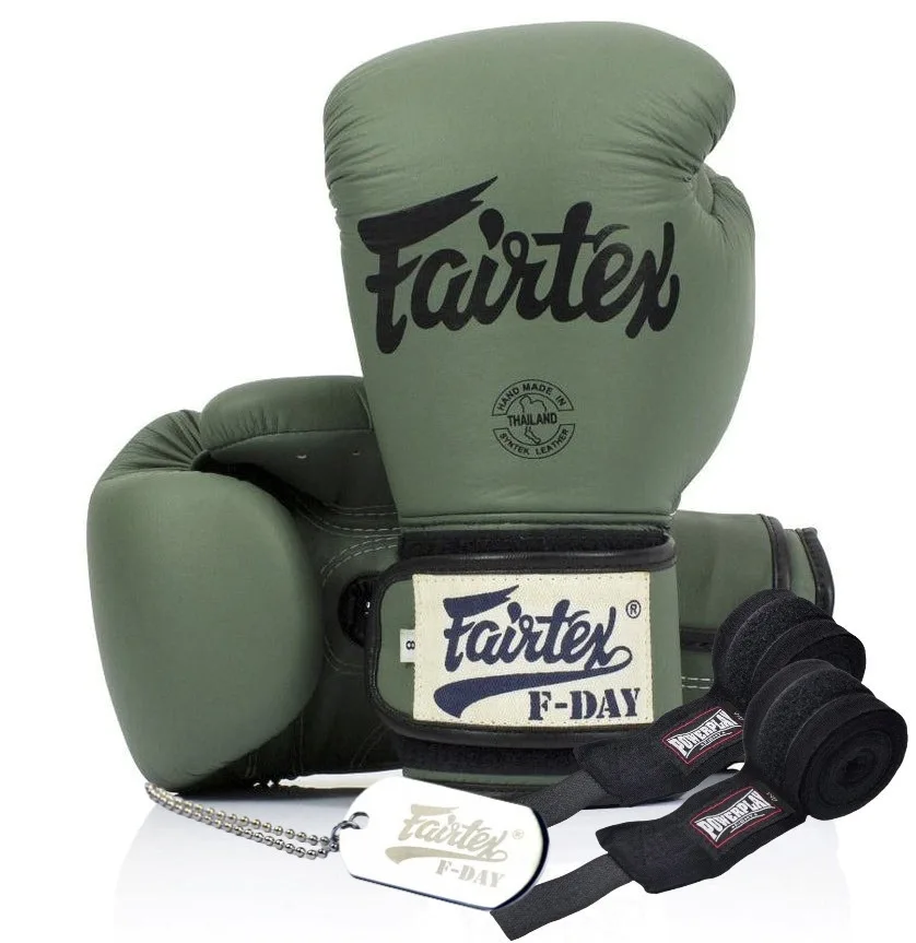 Боксерські рукавиці Fairtex BGV11 Green 16 унцій (бинти в комплекті)