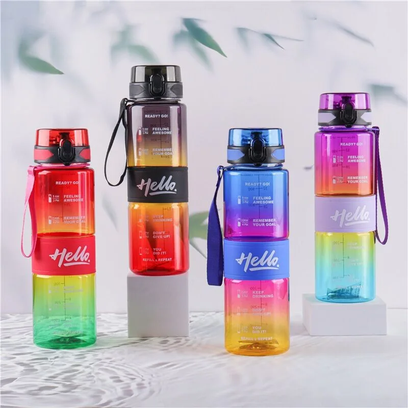 Пляшка для води 1000 мл C 76359 Рожевий-синій