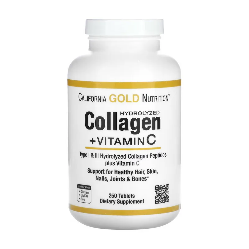 Collagen Hydrolyzed + Vitamin C - 250 таблеток