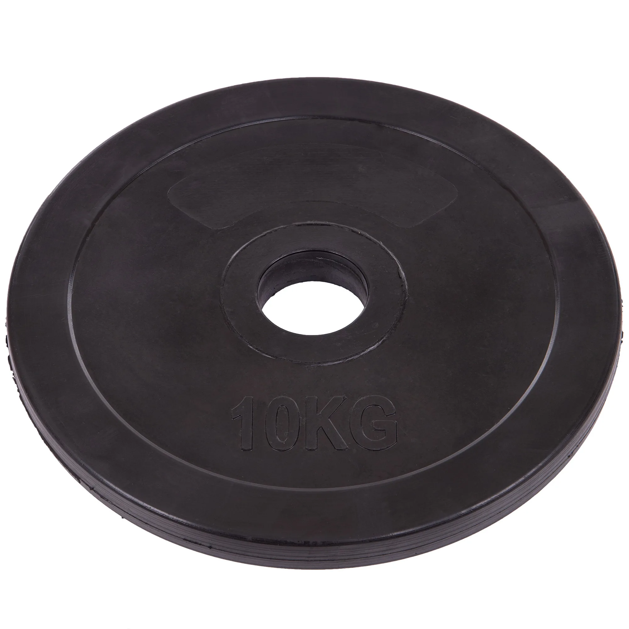 Rubber-coated barbell discs 52 mm 10 kg black
