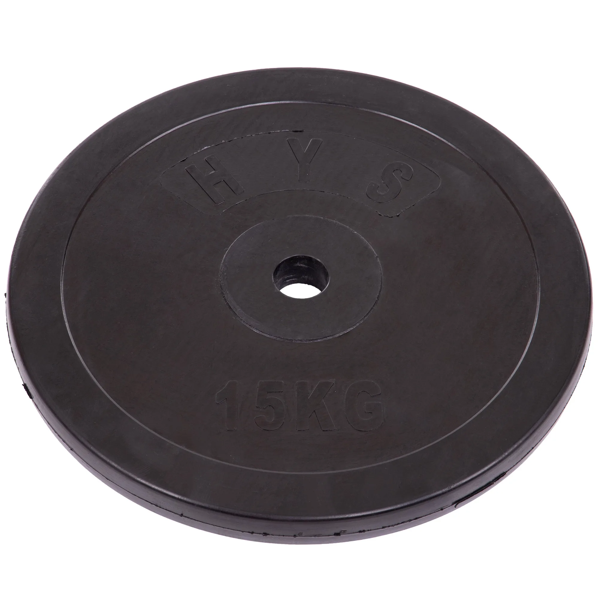 Диски для штанги обгумовані 30 мм 15 кг чорний