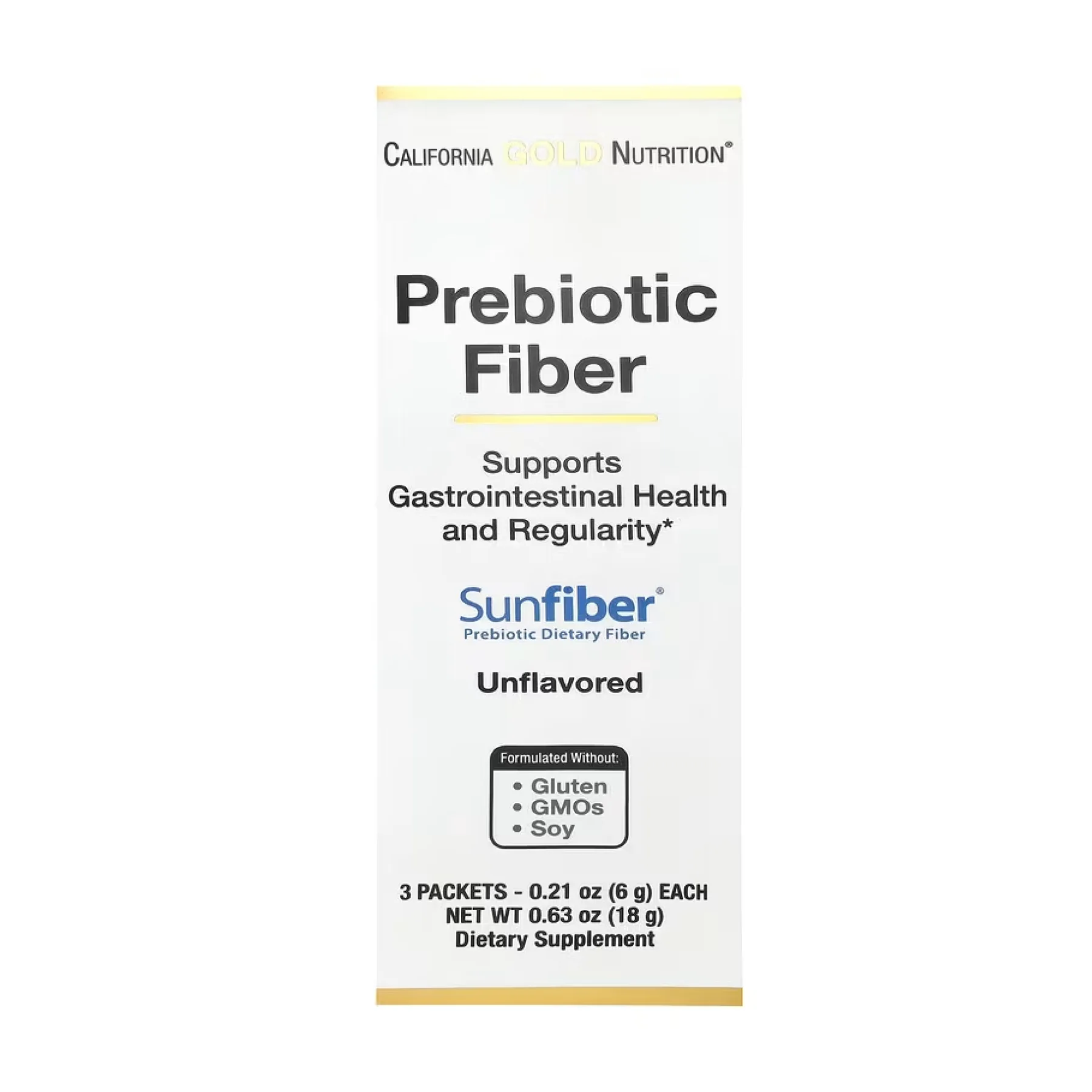Prebiotic Fiber - 3 пакети без смаку