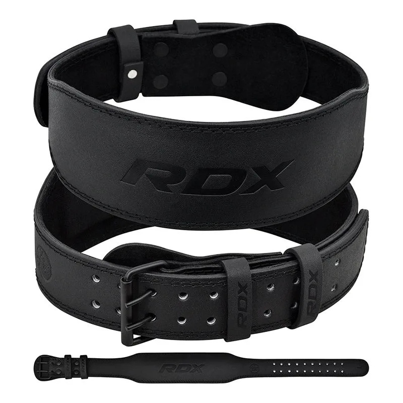 Пояс для важкої атлетики RDX 4 шкіряний Full Black 2XL
