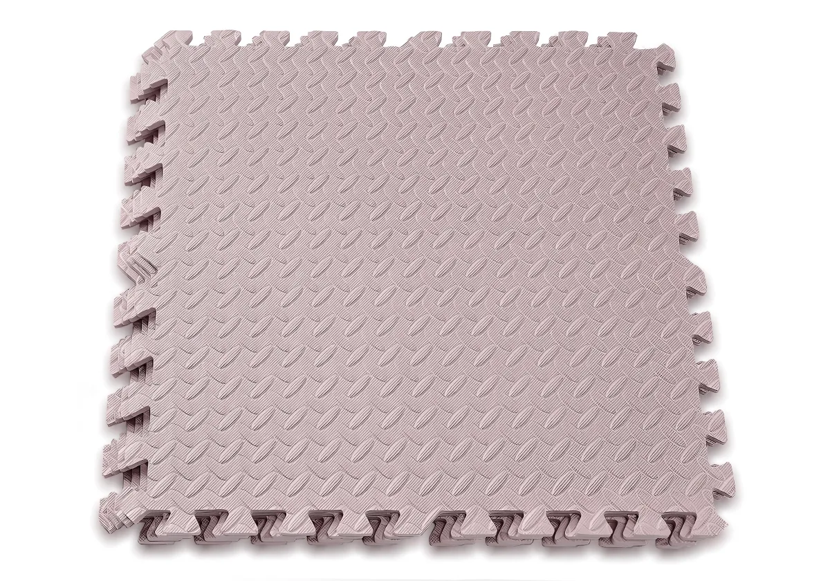 Татами мат EasyFit SwallowTail 4 шт (60х60х1 см) пазл хвост ласточки бежевый