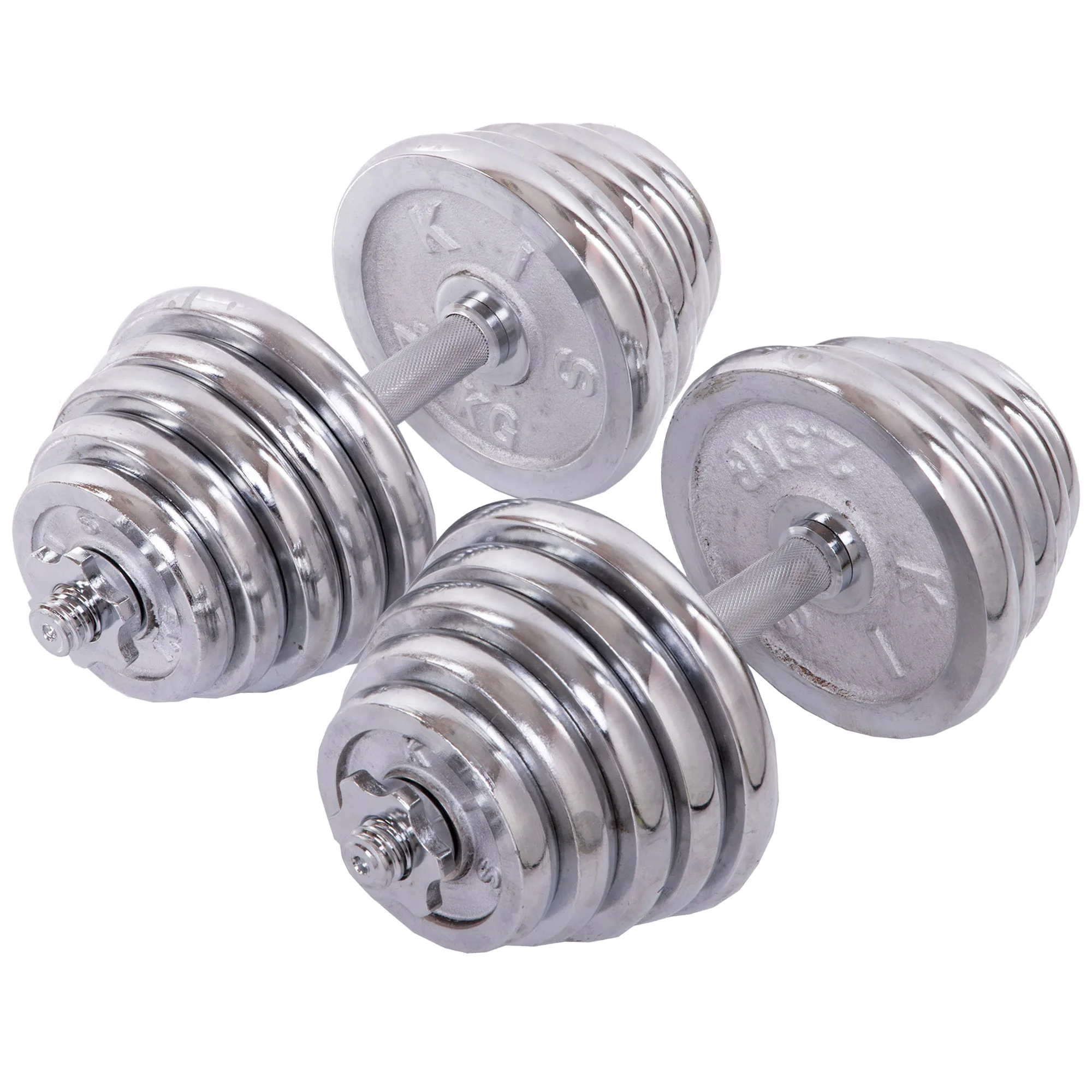 Гантелі розбірні хромовані 2 шт по 20 кг - 2 х 20 кг