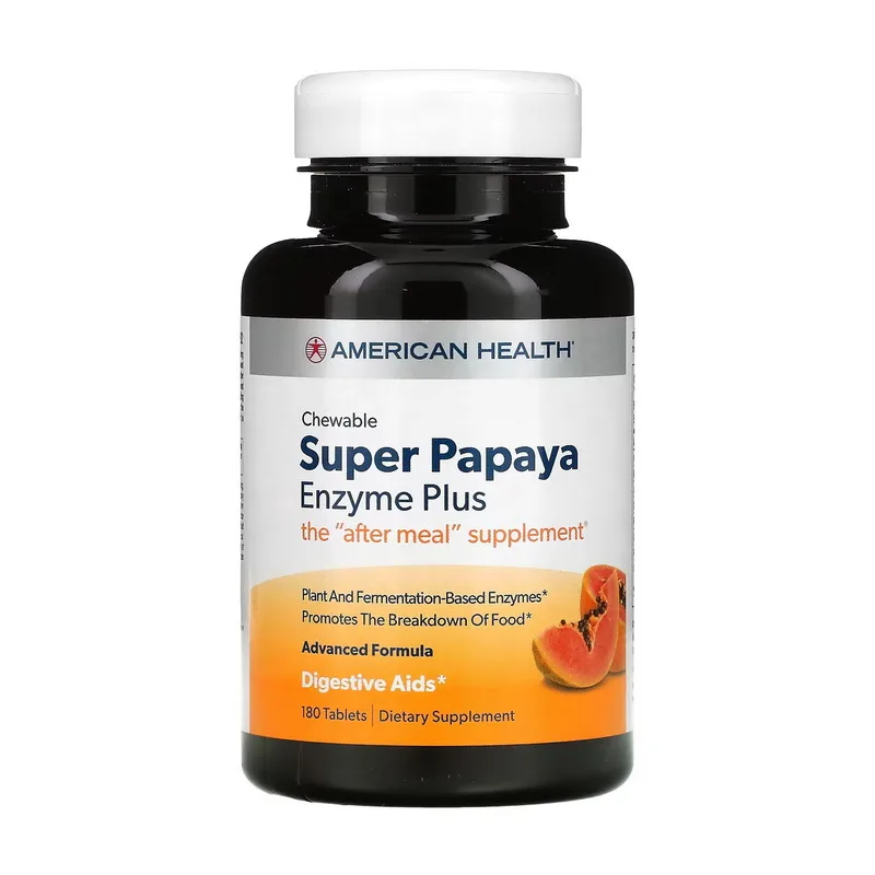 Super Papaya Enzyme Plus Chewable - 180 таблеток