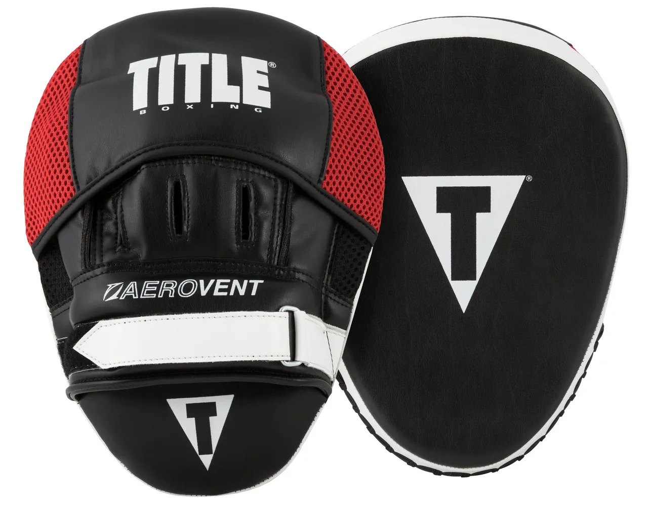 Лапи боксерські TITLE Boxing Aerovent Excel Incredi-Mitts 2,0 Black/Red/White