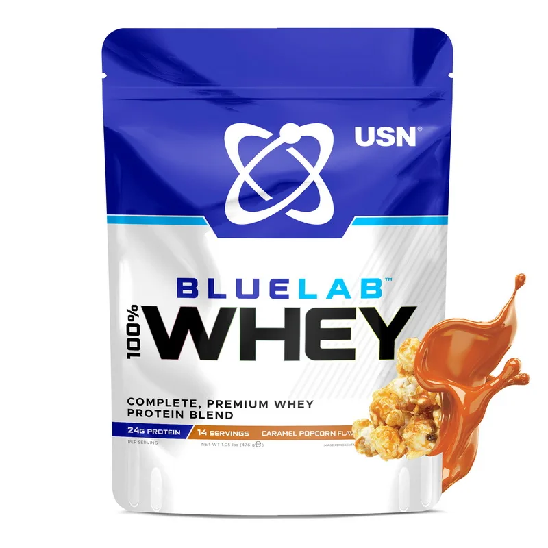 Blue Lab 100% Whey - 476 г карамельний попкорн