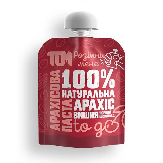 Арахісове масло - 64 г з чорним шоколадом та вишнею