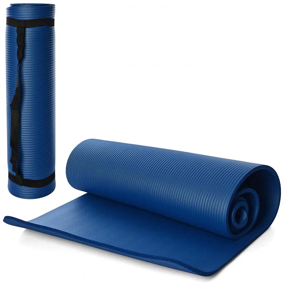 Килимок для туризму та фітнесу 183 см 61 см 10 мм синій