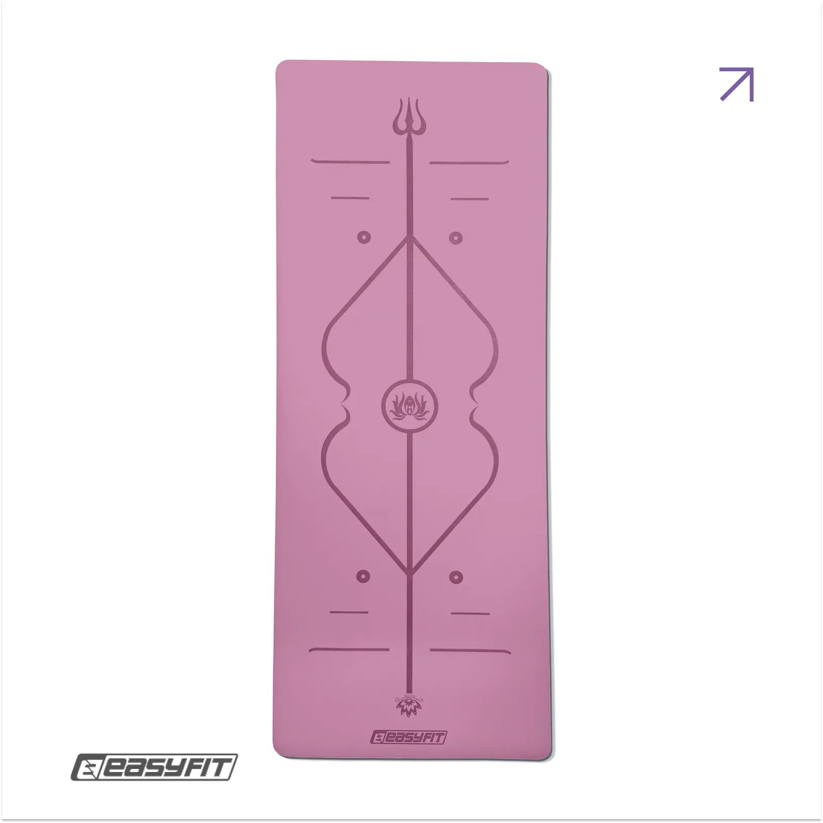 EasyFit Pro Professional Yoga Mat Rubber 5 mm Pink