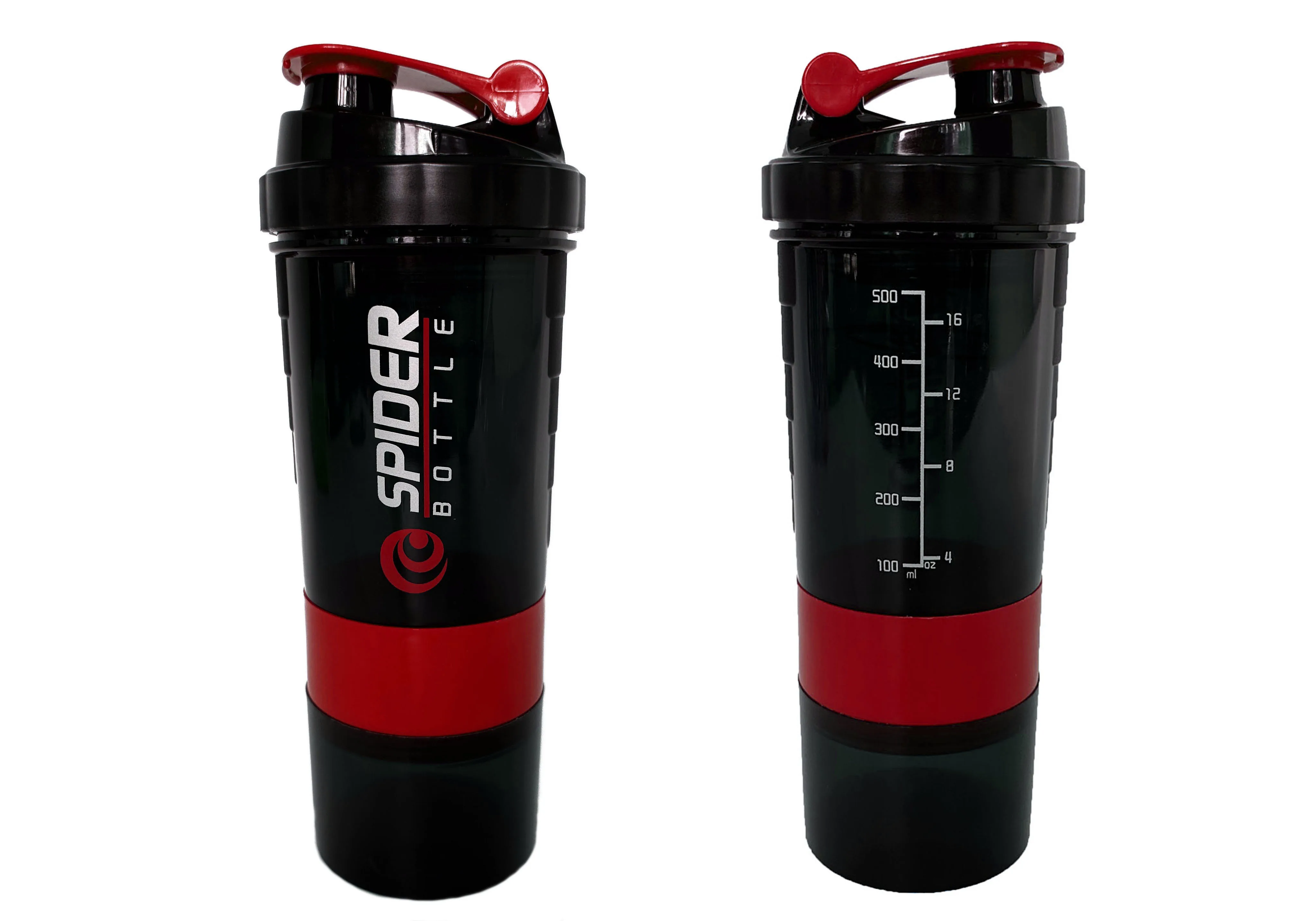 Шейкер спортивний EasyFit Spider 0,5 л чорно-червоний