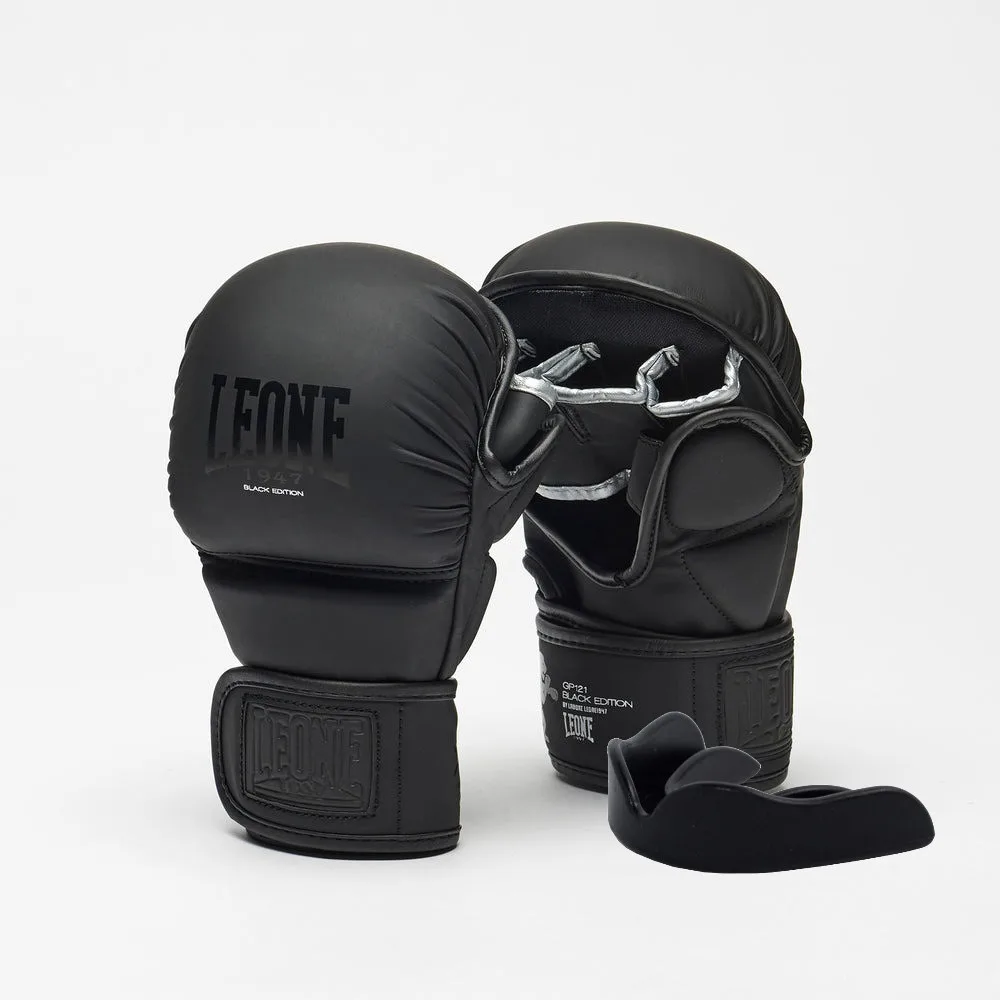 Рукавиці греплінгові для ММА Leone BLACK Edition M (капа в комплекті)