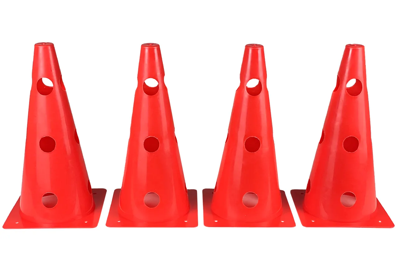 EasyFit Sports Cones 31 cm (Set of 4) Red