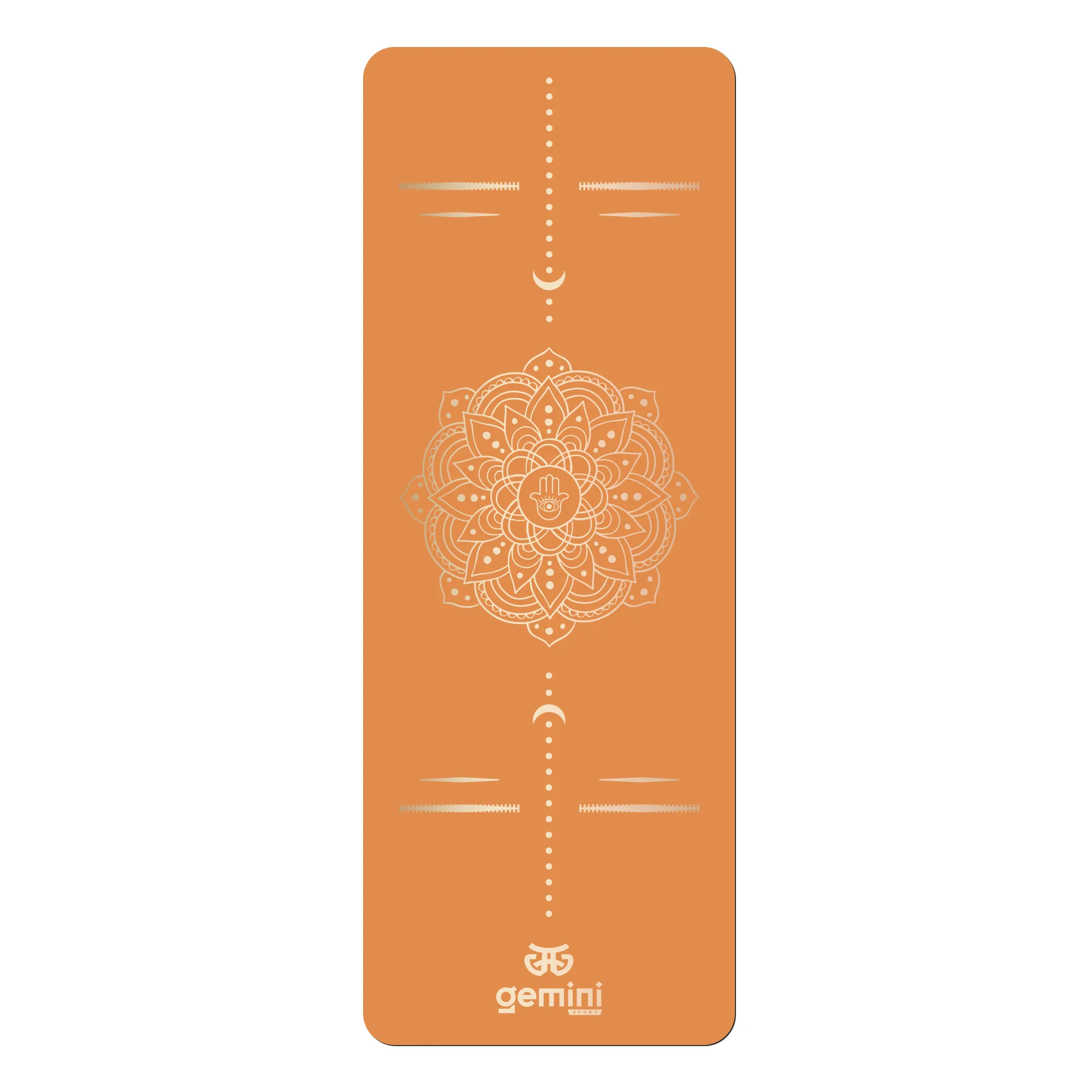 Килимок для йоги каучуковий поліуретан Sport Pro 183 см*68 см*5 мм помаранчевий