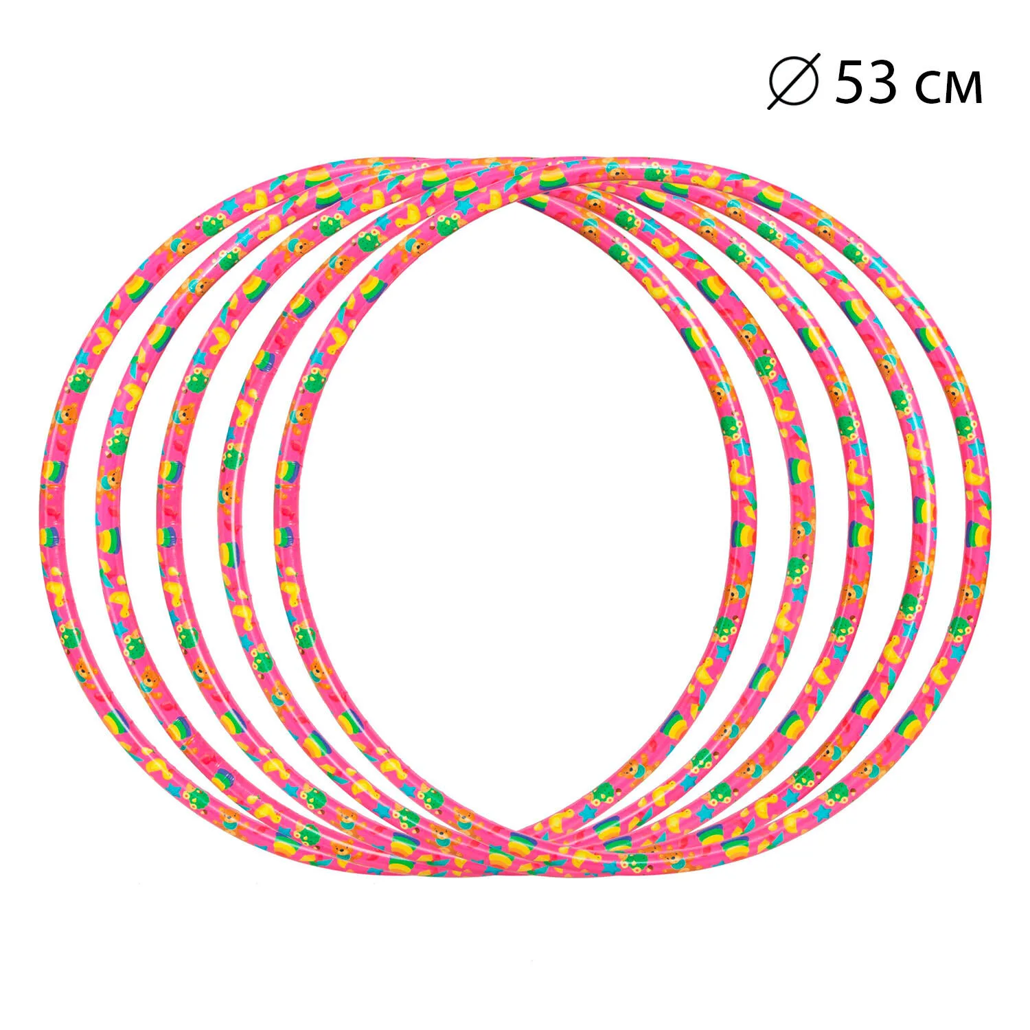 Обруч Bamsic "дівчинка" 53 см цільний гімнастичний пластиковий