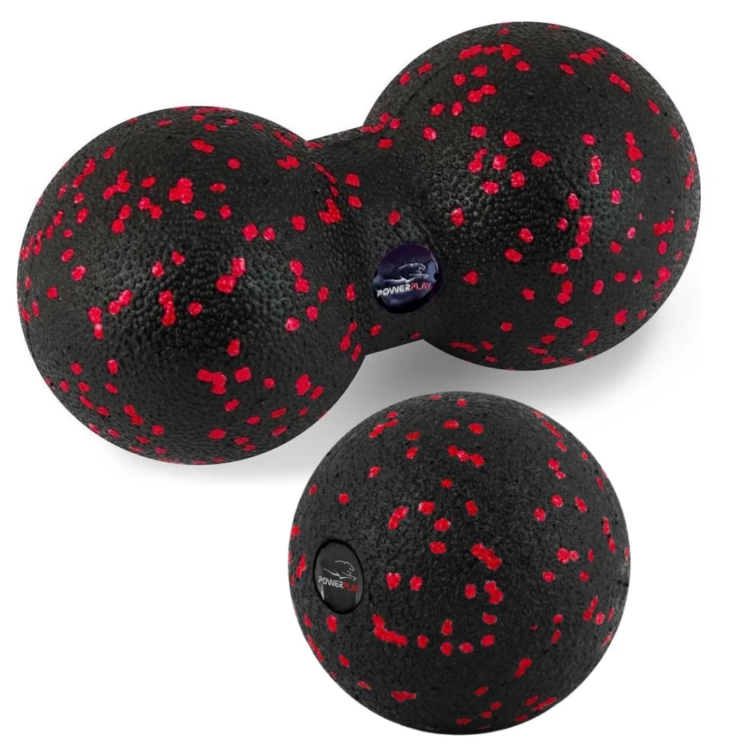 Набір м'ячів для масажу та йоги PowerPlay PP_4090 EPP (комплект з 2 штук) Red