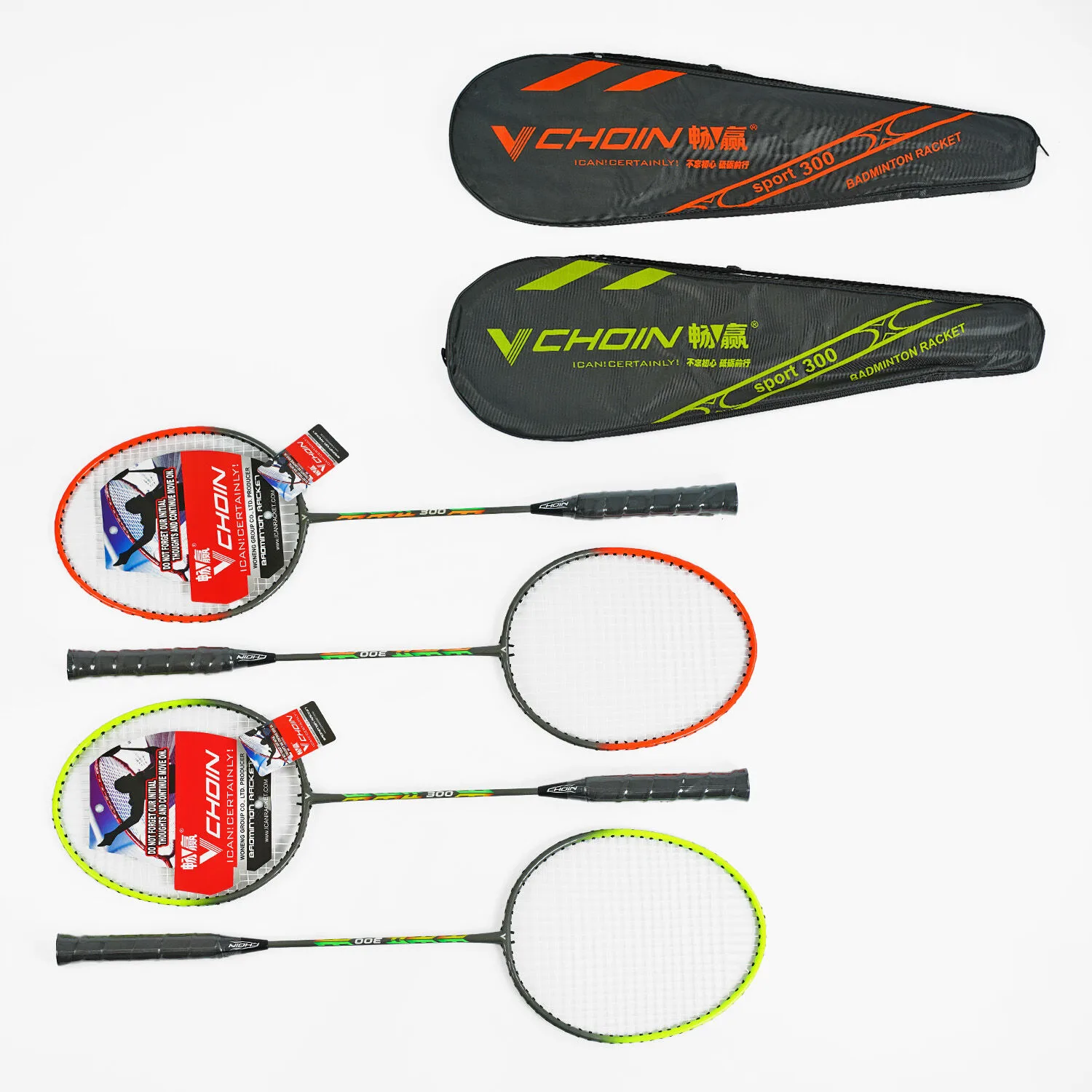 Бадмінтон VChoin Sport 300, 2 ракетки, чохол