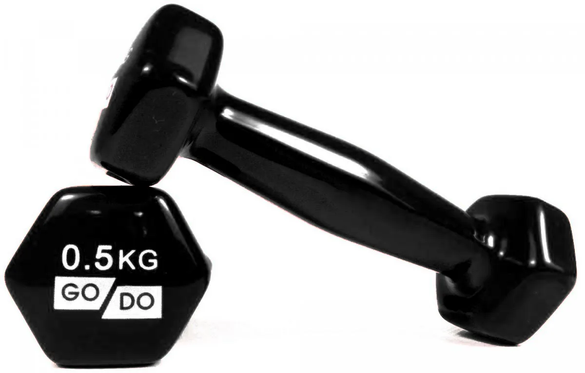 Гантелі для фітнесу з вініловим покриттям 2 шт GoDo GD-0.5BK