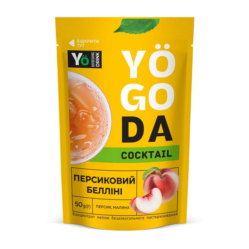 Yogoda Cocktail - 50 г персик малина