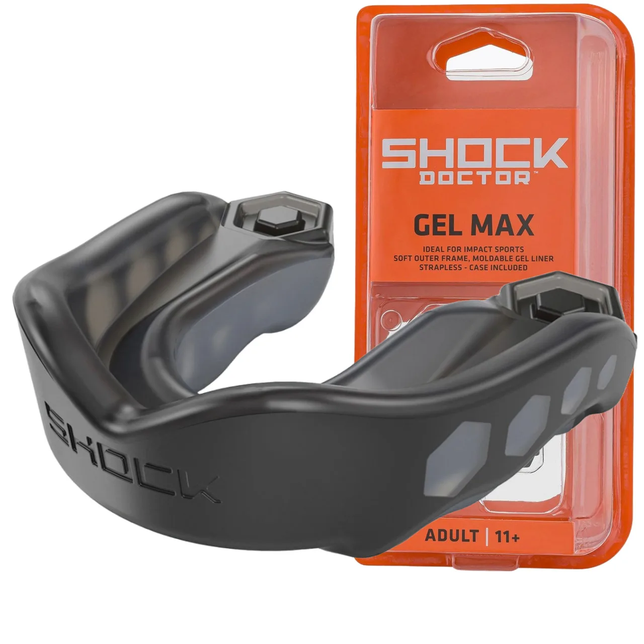 Капа Shock Doctor Gel Max доросла (вік 11+) Black (art. 6210-BK-AD)