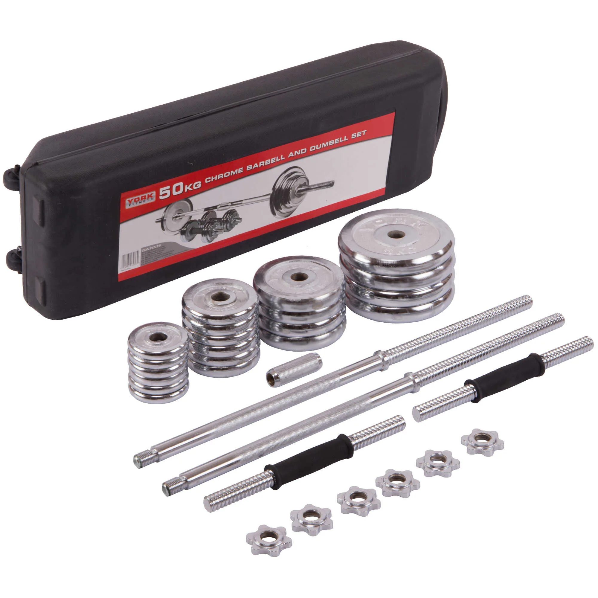 Комплект штанга та гантелі YORK 50 кг