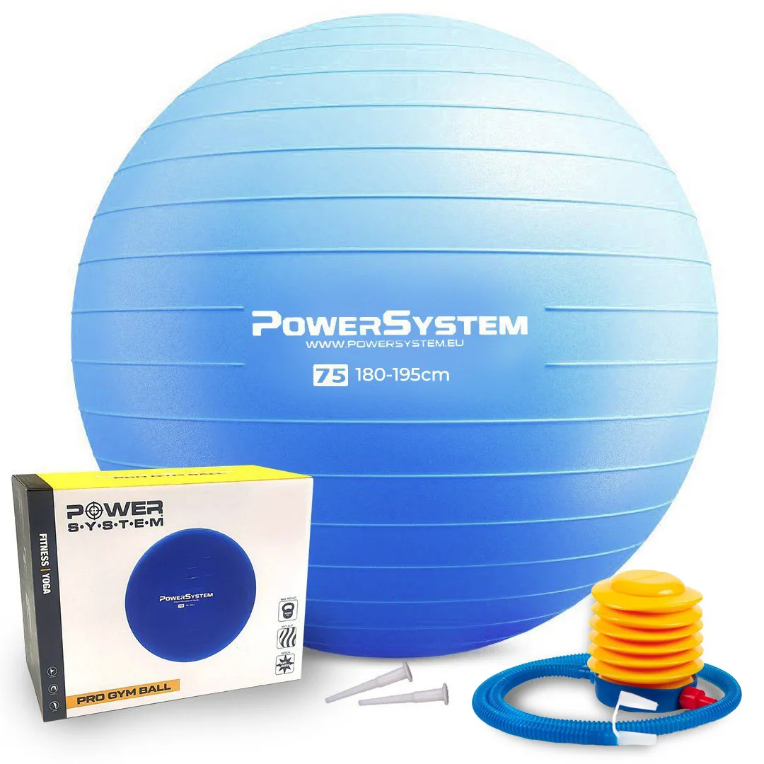 М'яч для фітнесу фітбол Power System PS-4013 Ø75 cm PRO Gymball синій