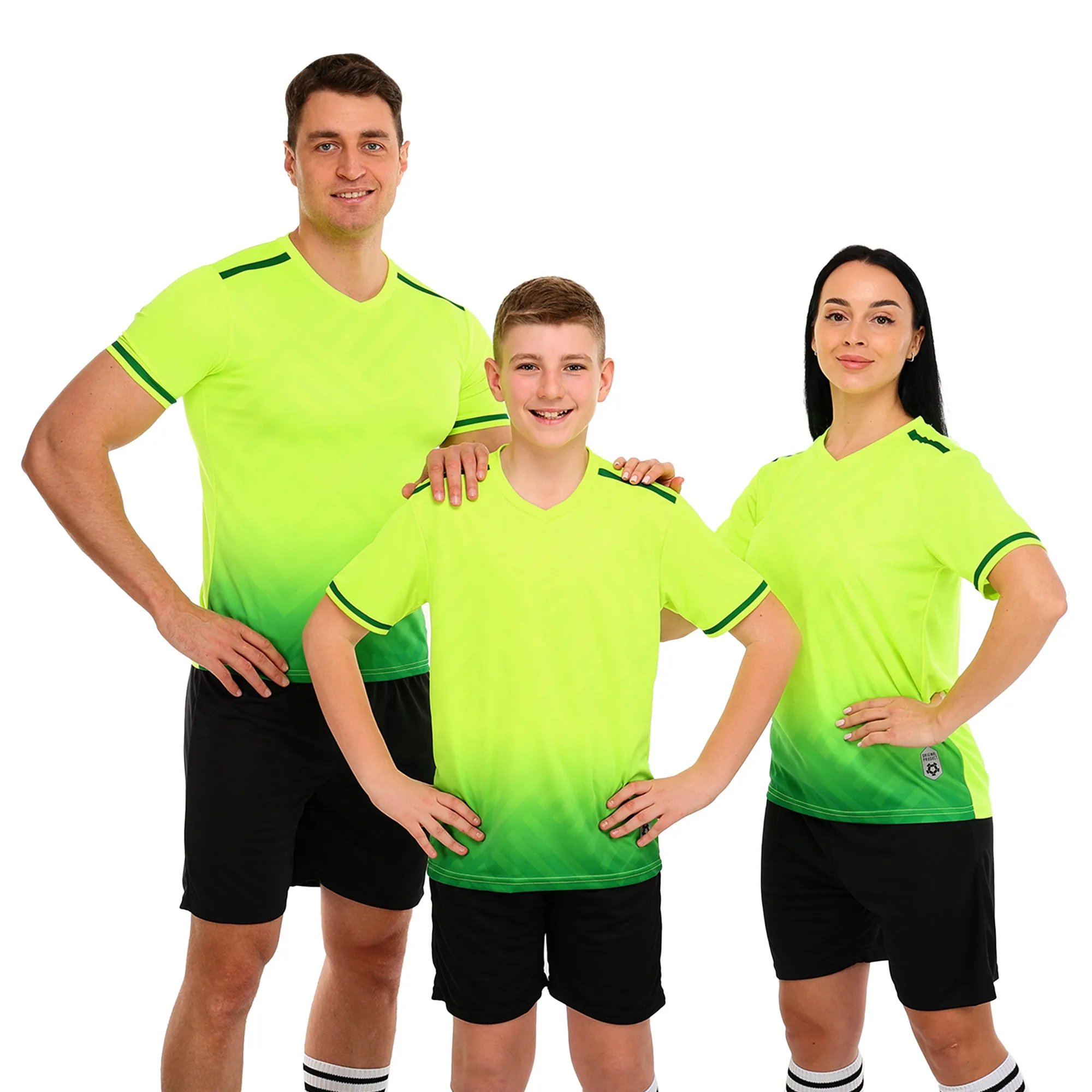 Форма футбольна комплект LIDONG Салатово-чорний 4XS-2XL XL