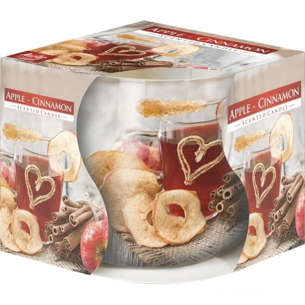 Ароматична свічка в скляному стакані яблуко кориця SN 71 s-20