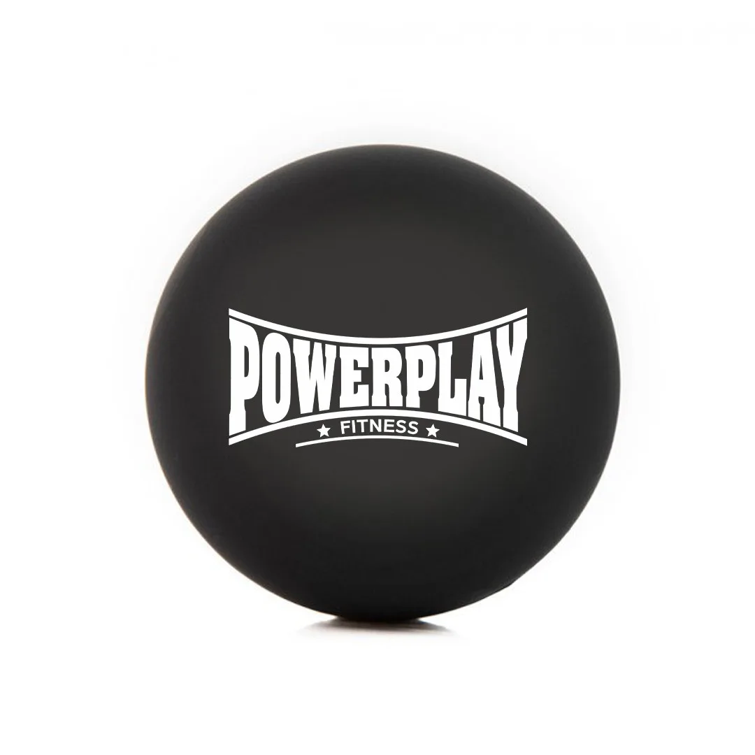 Масажний силіконовий м'яч PowerPlay PP-4354 Silicone Lacrosse Ball (6,3см.) Чорний
