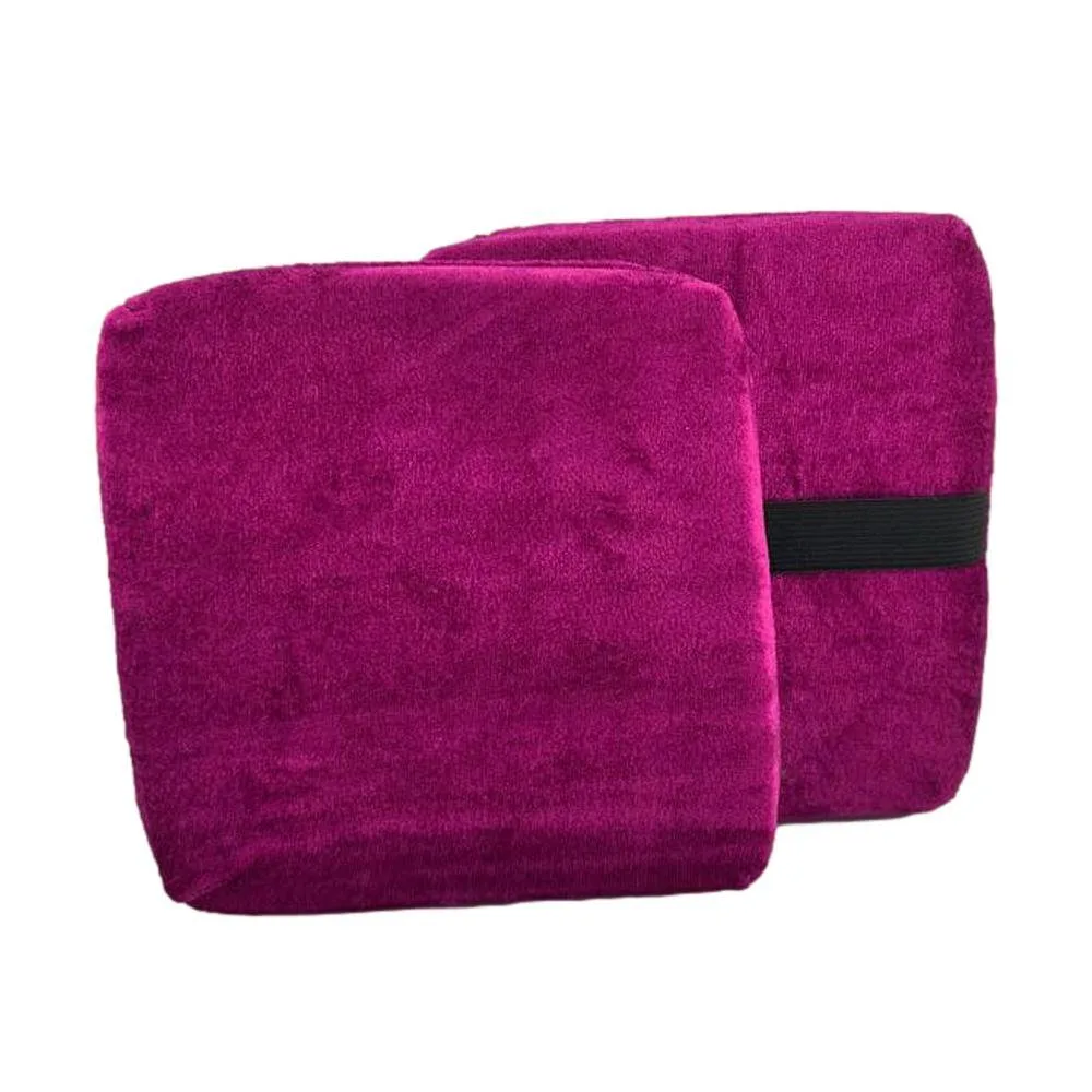 Подушка для растяжки под ногу 16,5 x 16,5 x 3 см - розовая